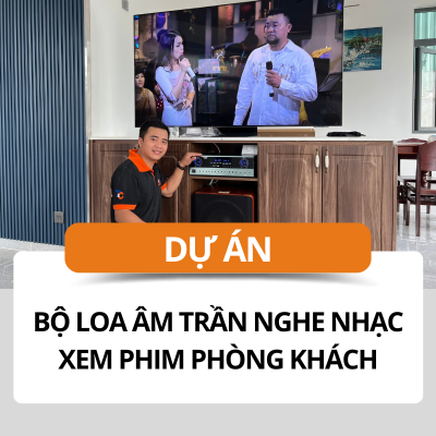 Bộ loa âm trần nghe nhạc xem phim phòng khách tại Quận 12