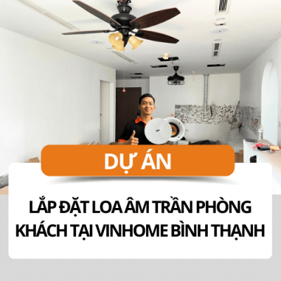 Lắp đặt loa âm trần phòng khách chung cư tại TP.HCM