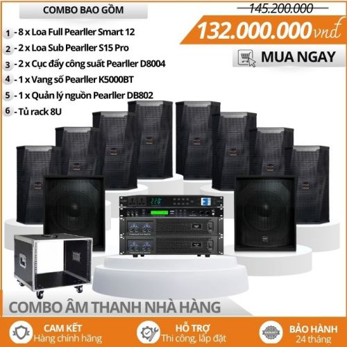 Hệ thống âm thanh nhà hàng beer club Pearller Smart 12