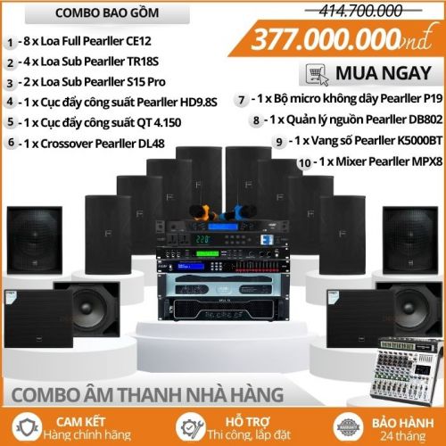 Hệ thống âm thanh chuyên nghiệp cho nhà hàng chơi DJ Pearller CE12