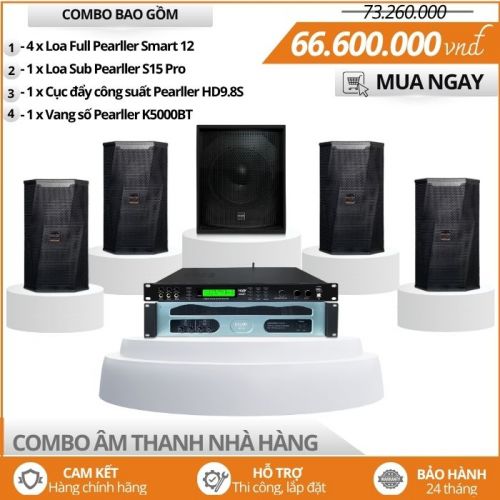 Hệ Thống Âm Thanh Công Suất Lớn Cho Nhà Hàng Pearller Smart 12