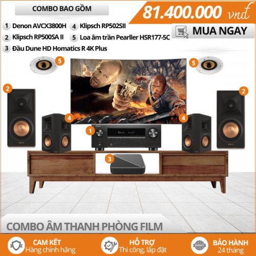 Dàn âm thanh phòng phim 5.1.2 Klipsch RP500SA II