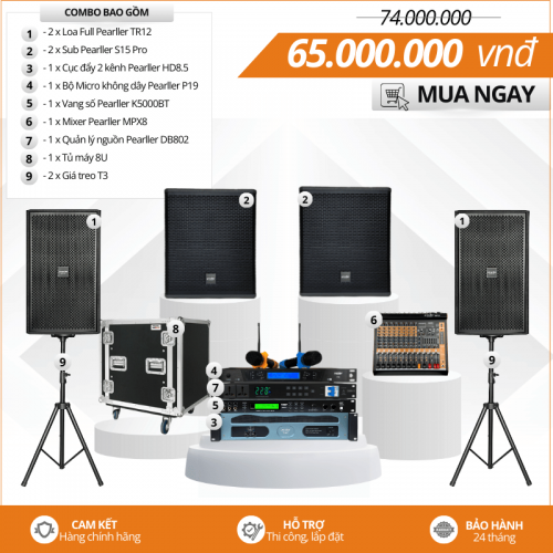 Dàn Acoustic sân khấu chuyên nghiệp Pearller TR12