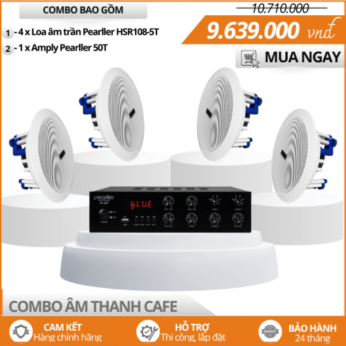 Bộ 4 loa âm trần HSR108-5T cho quán Cafe