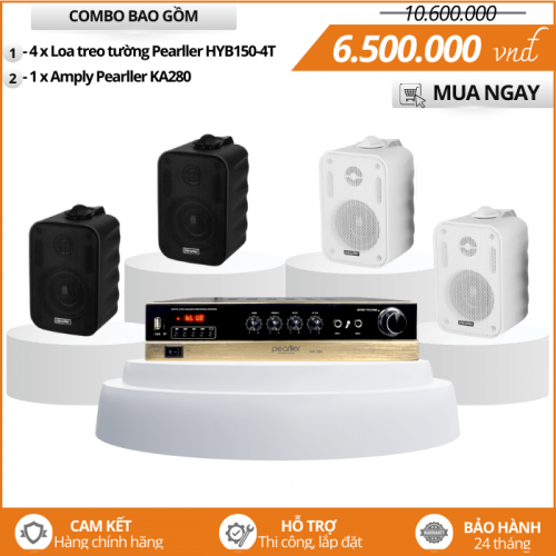 Bộ Loa Mini Treo Tường Phát Nhạc Hay HYB150-4T