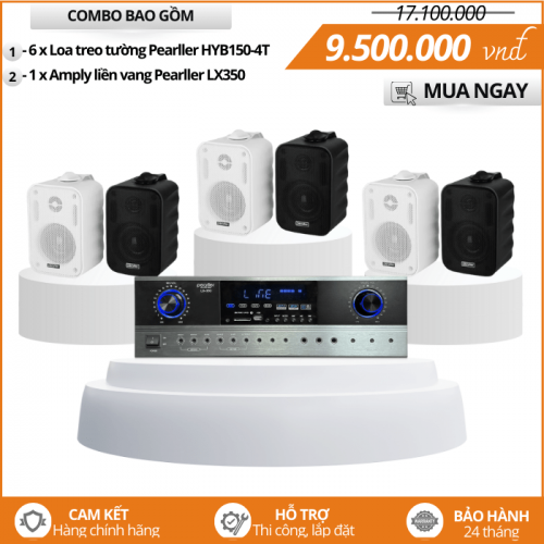 Bộ Loa Treo Tường Tiêu Chuẩn Pearller HYB150-4T