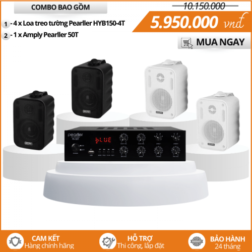 Combo Loa Nhỏ Treo Tường HYB150-4T Công Suất 15W