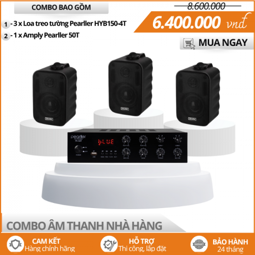 Dàn Loa Nghe Nhạc Nền Cho Nhà Hàng Pearller HYB150-4T