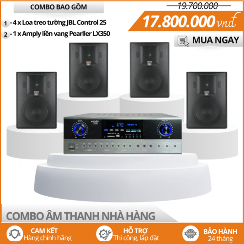Dàn Loa nghe nhạc nhà hàng - Bộ 4 loa treo tường JBL Control 25