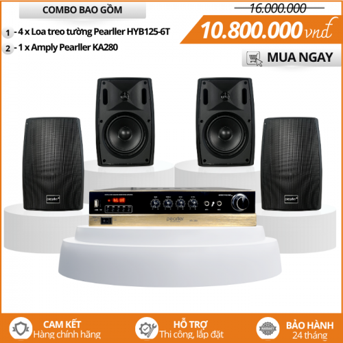 Bộ 4 Loa Nghe Nhạc Nhỏ Gọn Pearller HYB125-6T
