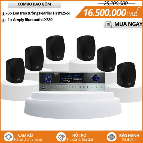 Bộ Loa Nghe Nhạc Cao Cấp Pearller HYB158-5T Tiêu Chuẩn IP65