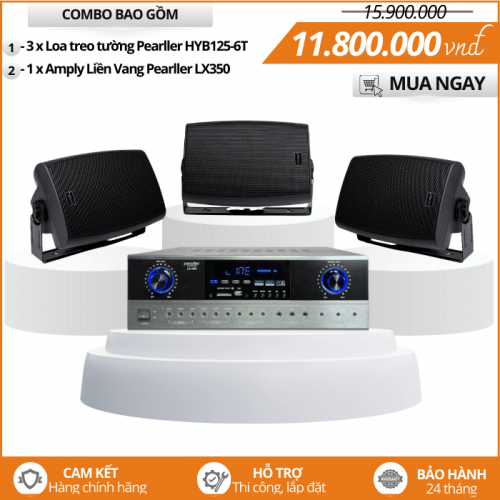 Bộ Loa Treo Tường Cao Cấp Pearller HYB125-6T Công Suất 40W