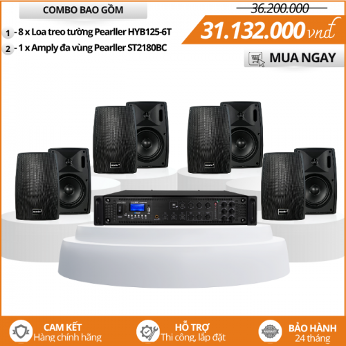 Bộ Loa Treo Tường Pearller HYB125-6T cao cấp