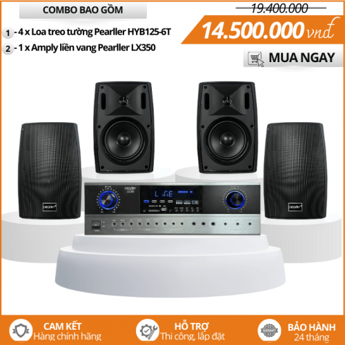 Dàn 4 loa treo tường cao cấp Pearller HYB125-6T