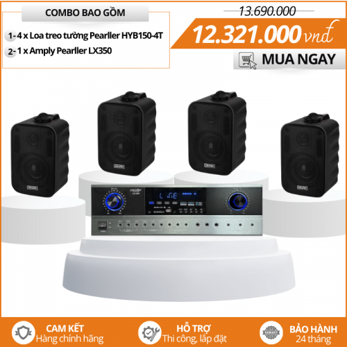 Mẫu Loa Treo Tường Mini Pearller HYB150-4T