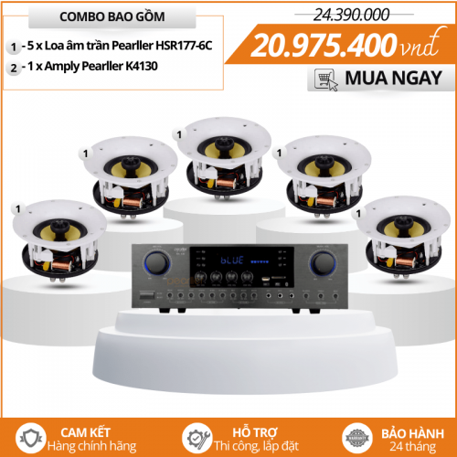 Bộ loa âm trần 2 Way Pearller HSR177-6C