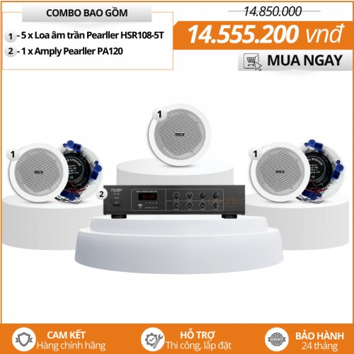 Bộ loa âm trần nghe nhạc Pearller HSR108-5T