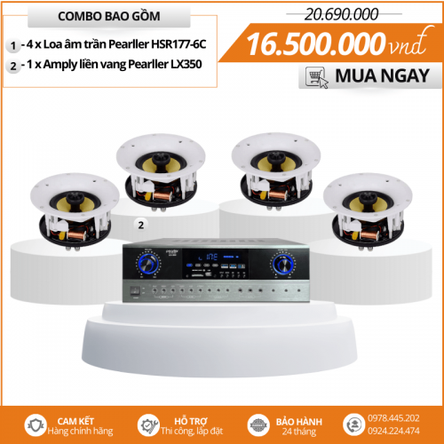 Bộ loa nghe nhạc cho phòng khách - 4 loa HSR177-6C