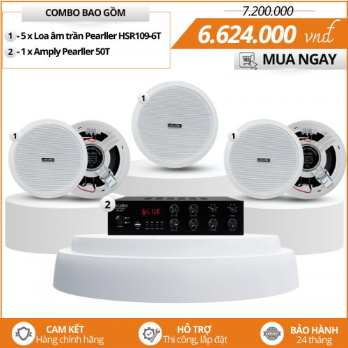 Giá trọn gói bộ loa âm trần Pearller HSR109-6T