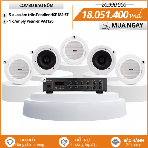 Hệ thống loa âm trần Pearller HSR182-6T