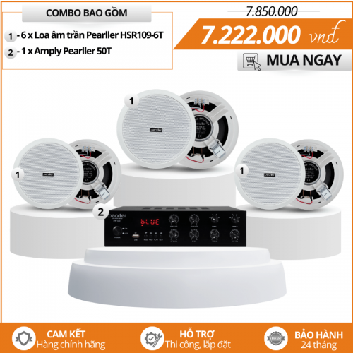 Lắp đặt hệ thống loa nghe nhạc hay Pearller HSR109-6T
