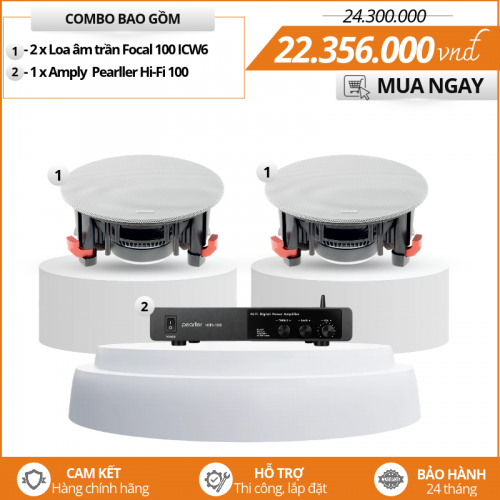 Cặp loa âm trần nghe nhạc hifi Focal 100 ICW6