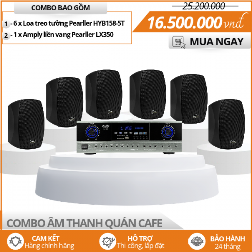 Dàn Âm Thanh Chuyên Nghiệp Cho Quán Cafe Pearller HYB158-5T