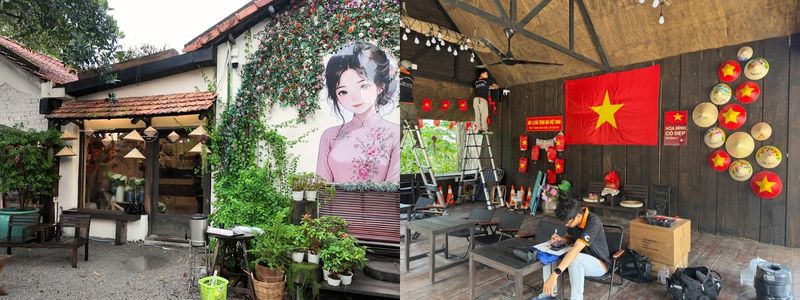 bo tri he thong loa treo tuong cho quan cafe tai binh duong (10)