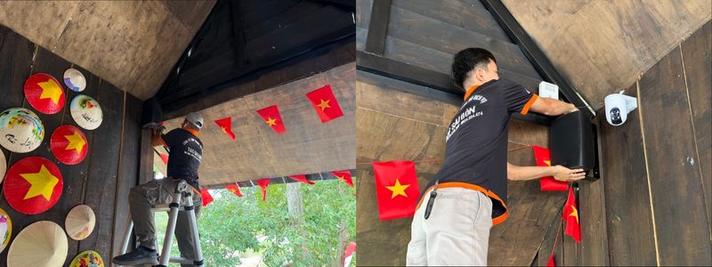 bo tri he thong loa treo tuong cho quan cafe tai binh duong (9)