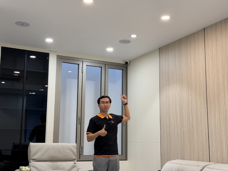 lắp đặt loa âm trần