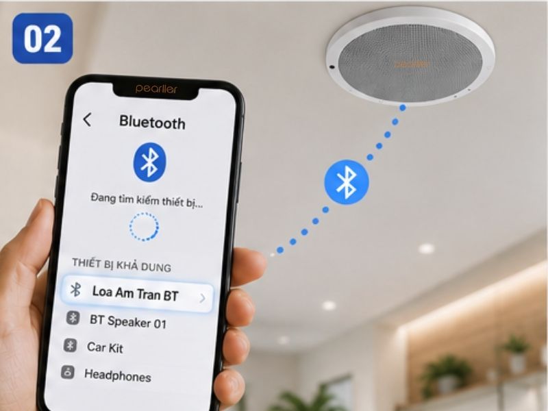 cac thao tac ket noi loa am tran bluetooth voi tivi va dien thoai