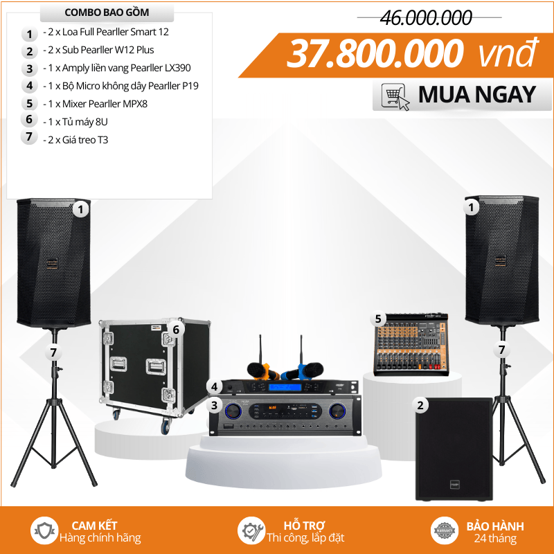Bộ dàn âm thanh Acoustic cao cấp Pearller Smart 12