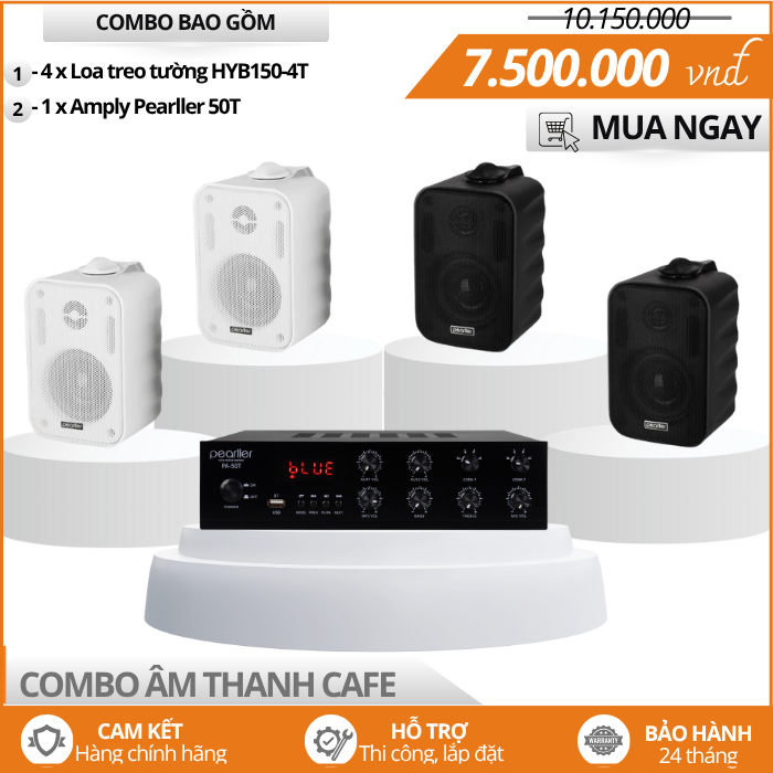 Bộ Dàn Âm Thanh Mini Cho Quán Cafe HYB150-4T