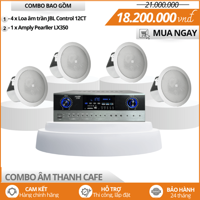 Lắp đặt loa âm trần cho quán cafe - Bộ Loa Âm Trần JBL Control 12CTx4