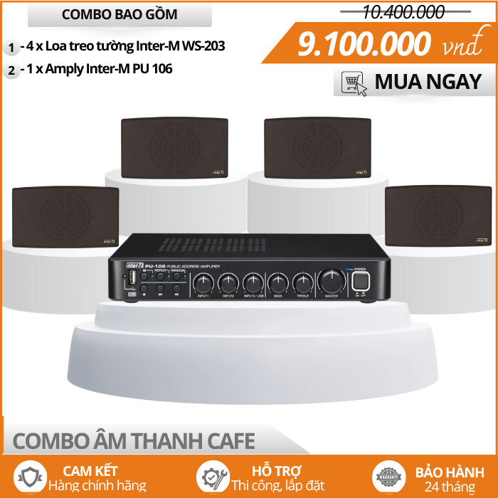 Loa Treo Tường Inter-M WS-203 Cho Quán Cafe