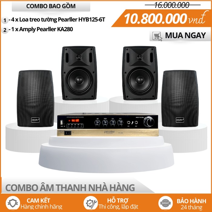 Bộ Loa Nghe Nhạc Cho Nhà Hàng Pearller HYB125-6T