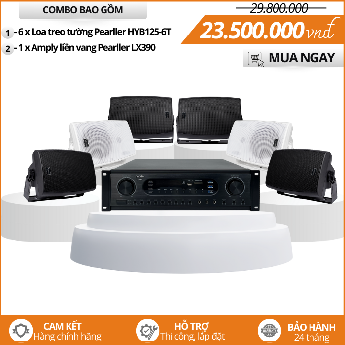 Combo 6 Loa Pearller HYB125-6T 40W Cao Cấp