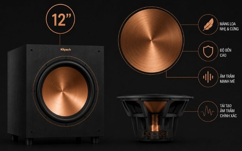 Loa sub 3 tấc klipsch RP 1200SW 1