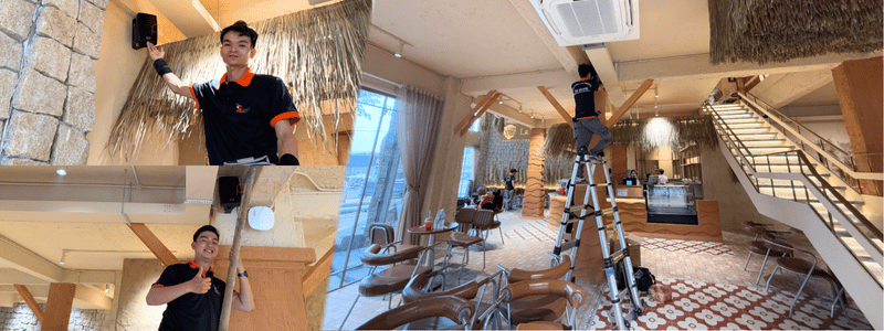 he thong am thanh quan cafe