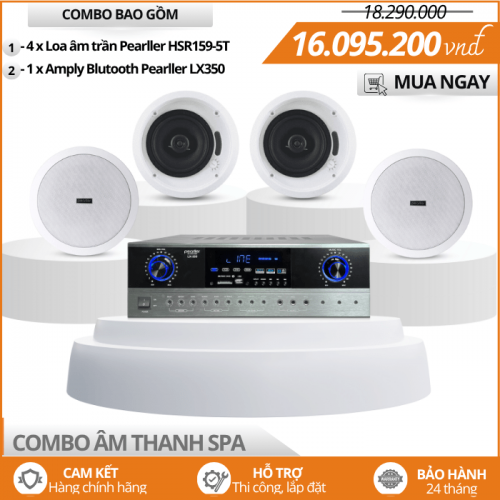 Bộ 4 Loa Âm Trần 2Way Pearller HSR159-5T Cho Spa