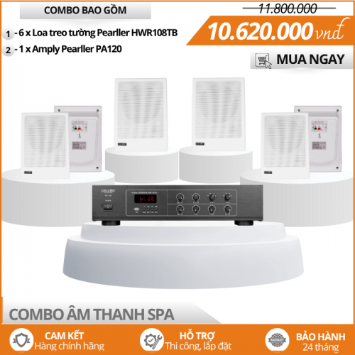 Bộ 6 loa treo tường cho Spa Pearller HWR108TB 