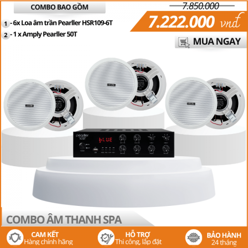 Lắp đặt âm thanh cho spa - Bộ 6 loa âm trần Pearller HSR109-6T
