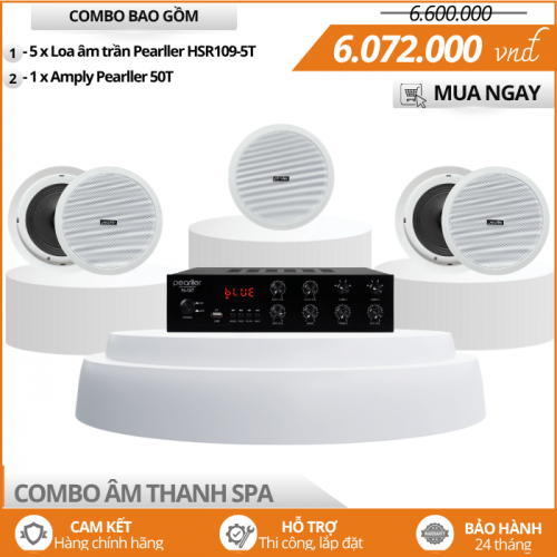 Lắp đặt loa âm trần cho spa - Bộ 5 loa âm trần Pearller HSR109-5T