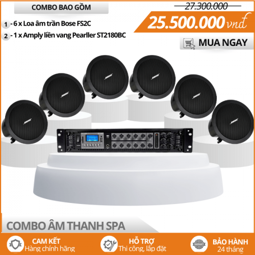 Bộ 6 Loa Âm Trần Bose Freespace FS2C Cho Spa