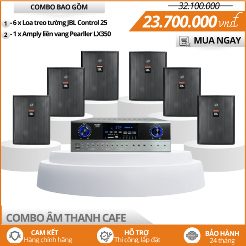 Bộ 6 loa treo tường JBL Control 25 Nghe Nhạc Hay Quán Cafe
