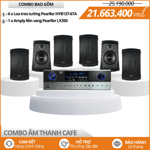 Loa Treo Tường Cho Quán Cafe - Bộ 6 Loa Pearller HYB137-6TA