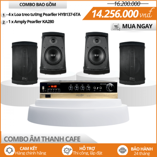 Bộ Loa Ngoài Trời Quán Cafe Pearller HYB137-6TA
