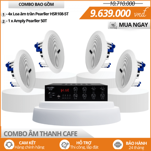 Dàn Loa HSR108-5T Âm Trần Tiêu Chuẩn Cho Quán Cafe