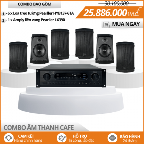 Loa Cho Quán Cafe Sân Vườn - Bộ 6 Loa Pearller HYB137-6TA