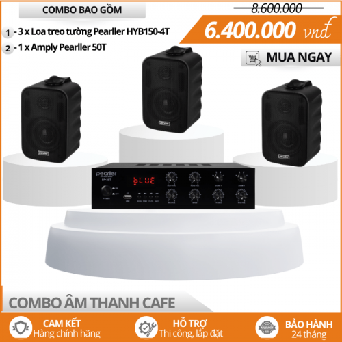 Trọn Bộ Loa Nghe Nhạc Nền Cafe Pearller HYB150-4T